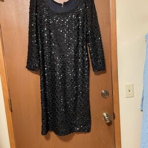 Elegant Black Sequin Dress